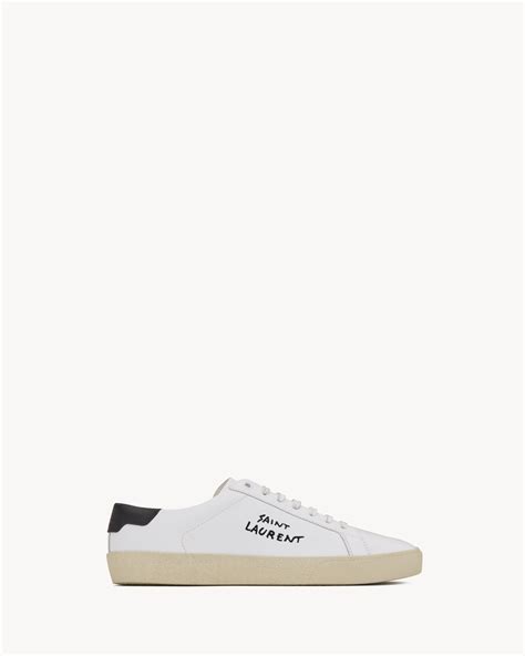 Court classic sl/06 embroidered sneakers in leather .